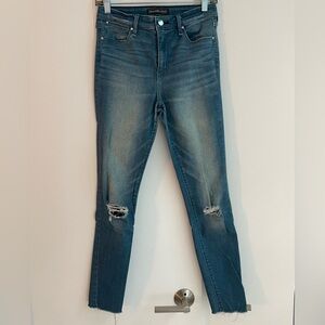 Abercrombie & fitch distressed super skinny medium wash jeans